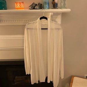 Cyrus long white cardigan, size large